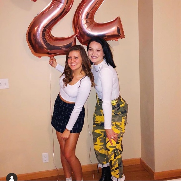 Yellow camo utility cargo pants - Picture 2 of 2